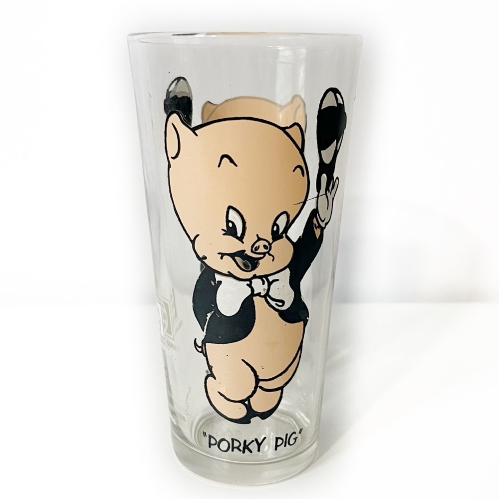 Vintage Pepsi Collector Porky Pig Glass 1973